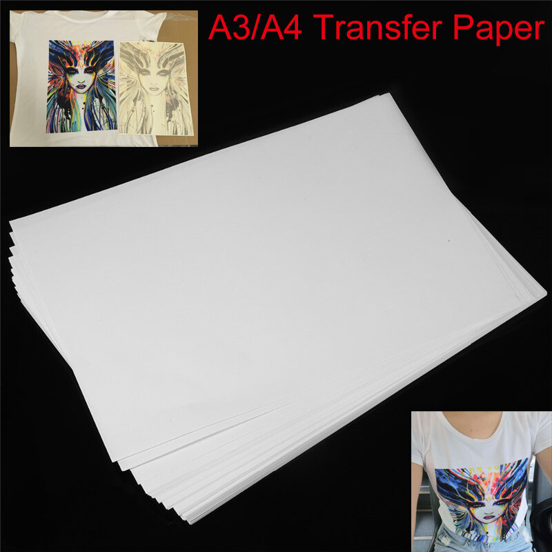 A3 A4 T قميص نقل الحرارة ورقة للضوء اللون مشروط الأقمشة القماش لامعة تصميم الطباعة الملابس