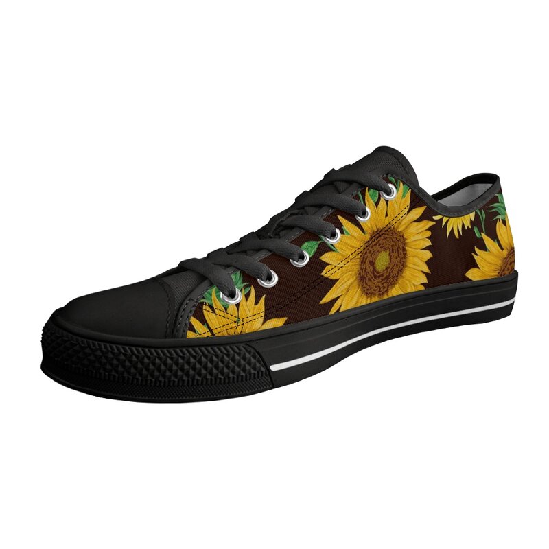 Doginthehole أحذية رياضية منخفضة المستوى عباد الشمس تصميم الفتيات في سن المراهقة خفيفة الوزن حذاء قماش الإناث الفلكنة الشقق 2022 Zapatillas #3