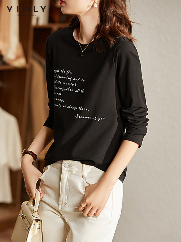 قميص نسائي بأكمام طويلة مطبوع عليه حروف فيلي لخريف 2021 ملابس نسائية كورية فضفاضة برقبة مستديرة ملابس نسائية F8800