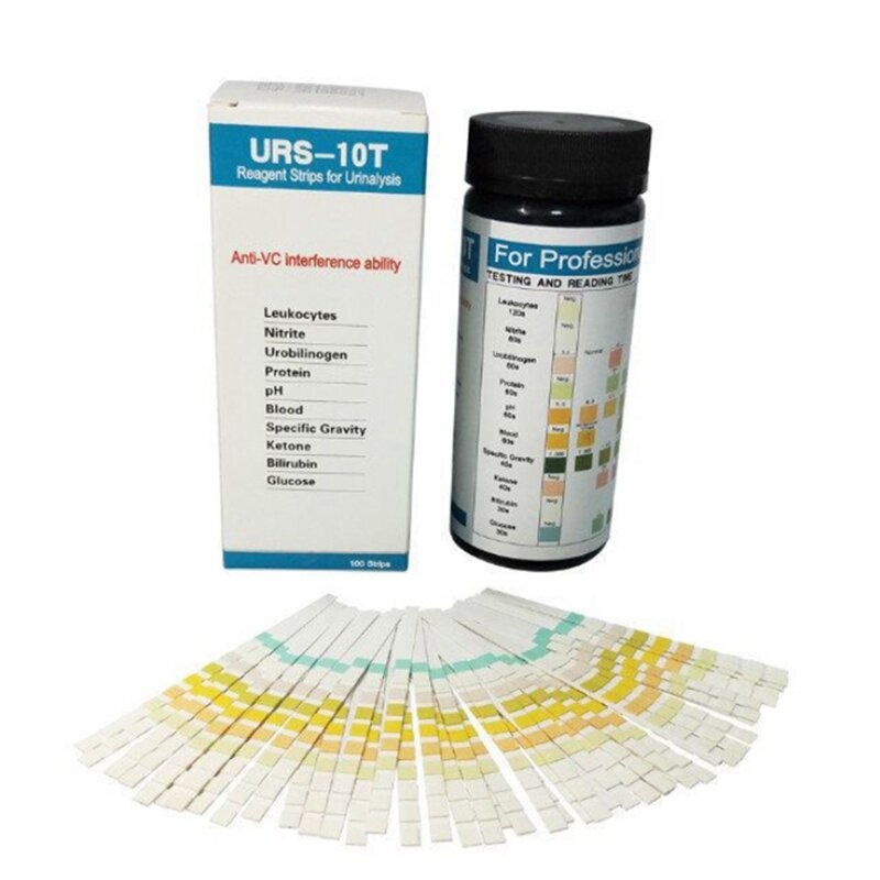 100 Strips URS-10T Urinalysis Reagent Strips 10 Parameters Urine Test Strip