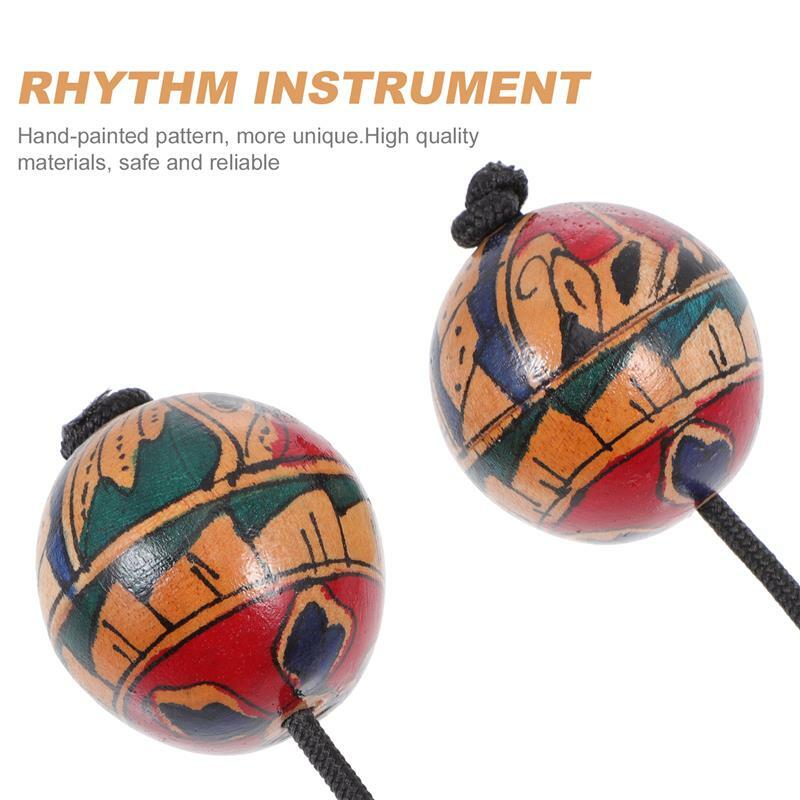 1pc Rhythm Instrument Rhythm Sand Ball Hand Drawn Rhythm Ball (Assorted Color)