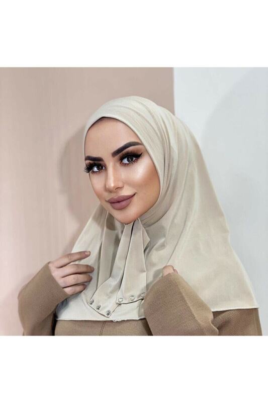 الفيلكرو الجاهزة وشاح شال الحجاب لون الجلد ملابس مسلمة غطاء رأس وشاح