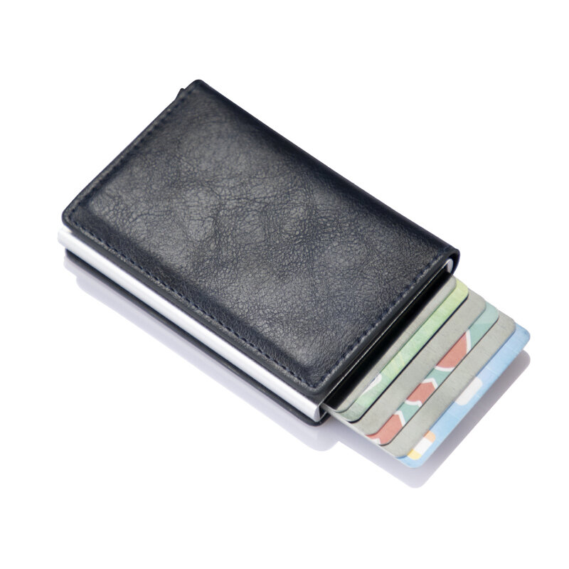 جديد الرجال النساء الذكية تتفاعل محفظة حامل بطاقة محفظة أنيقة سبائك الألومنيوم الأعمال الائتمان البنك حامل بطاقة محفظة صغيرة عادية