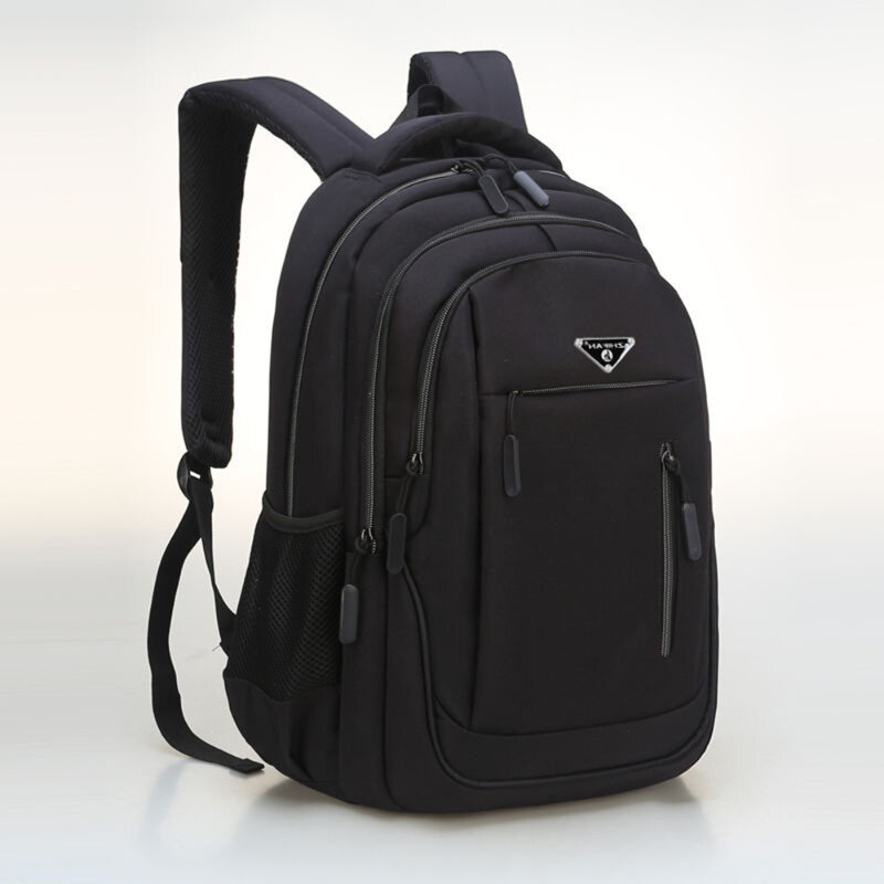 BKQU حقيبة مدرسية سعة كبيرة حقيبة الكتف قابلة للشحن USB الأعمال حقيبة الكمبيوتر أكسفورد مقاوم للماء على ظهره حقيبة عادية