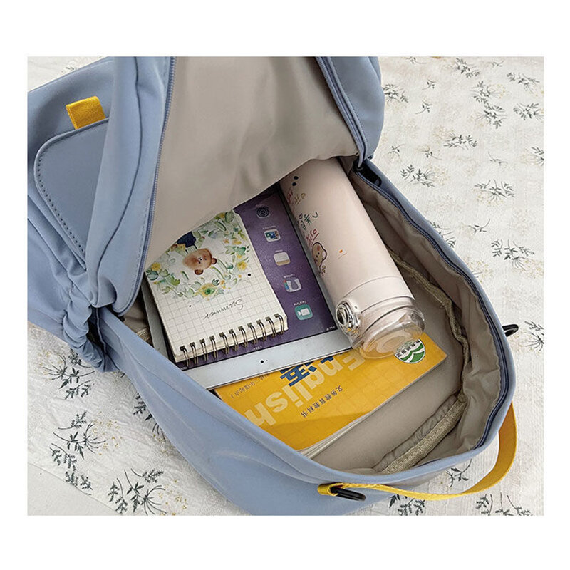 حقائب المدرسة المتوسطة للطلاب في سن المراهقة على ظهره المرأة نايلون Bookbag نمط كلية عادية