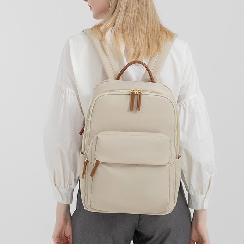 أكسفورد القماش المرأة على ظهره حقيبة كمبيوتر الموضة بسيطة الفتيات الكتف حقيبة مدرسية الإناث سعة كبيرة السفر على ظهره
