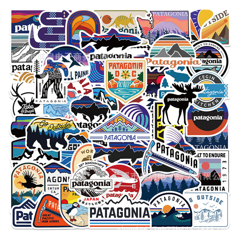 30/55 قطعة في الهواء الطلق ماركة Patagonia ملصق محمول الغيتار القدح الديكور مقاوم للماء سيارة الشائكة #1