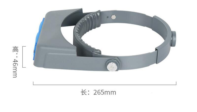 Adjustable Double Lens Headband Reading Magnifier Head-mounted Loupe Magnifying Head Wearing 4 Magnification