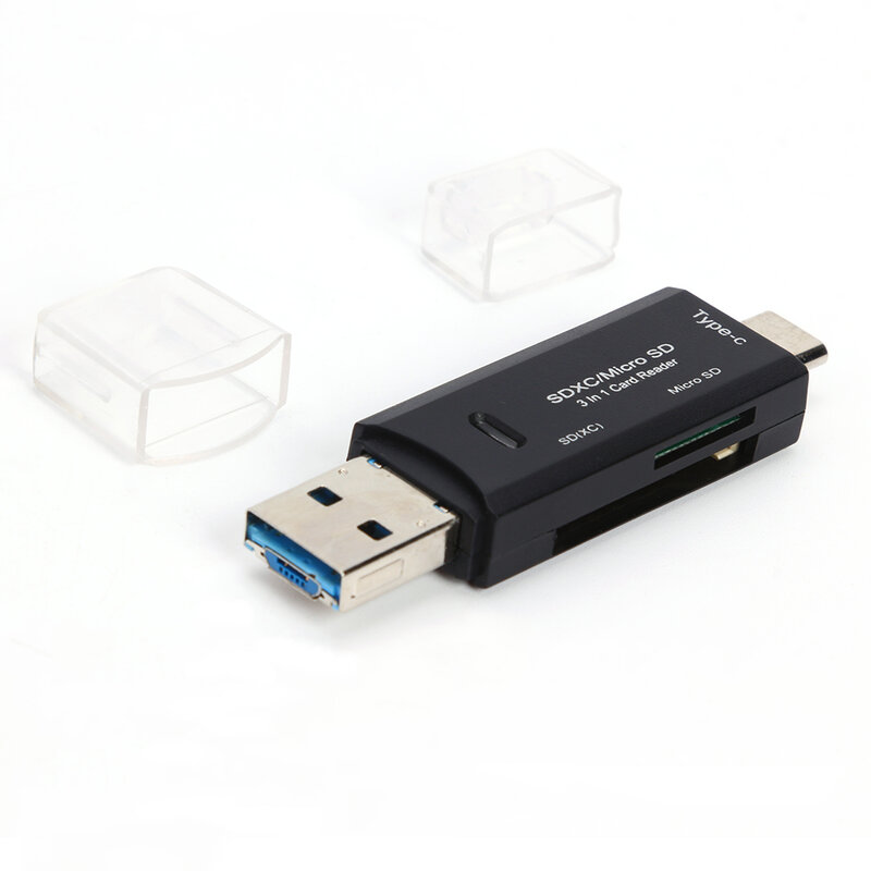 3 في 1 OTG قارئ بطاقة الذاكرة عالية السرعة USB 3.0 ل TF/ميركو SD USB Type-C فلاش حملة محول ل تمديد الكمبيوتر رؤوس