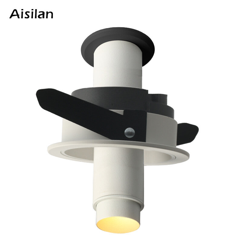 Aisilan أضواء كاشفة قابلة للتعديل زاوية الشعاع وميض الحرة 7 واط CRI 97 التركيز اتجاهي النازل لمعرض غرفة المعيشة #1