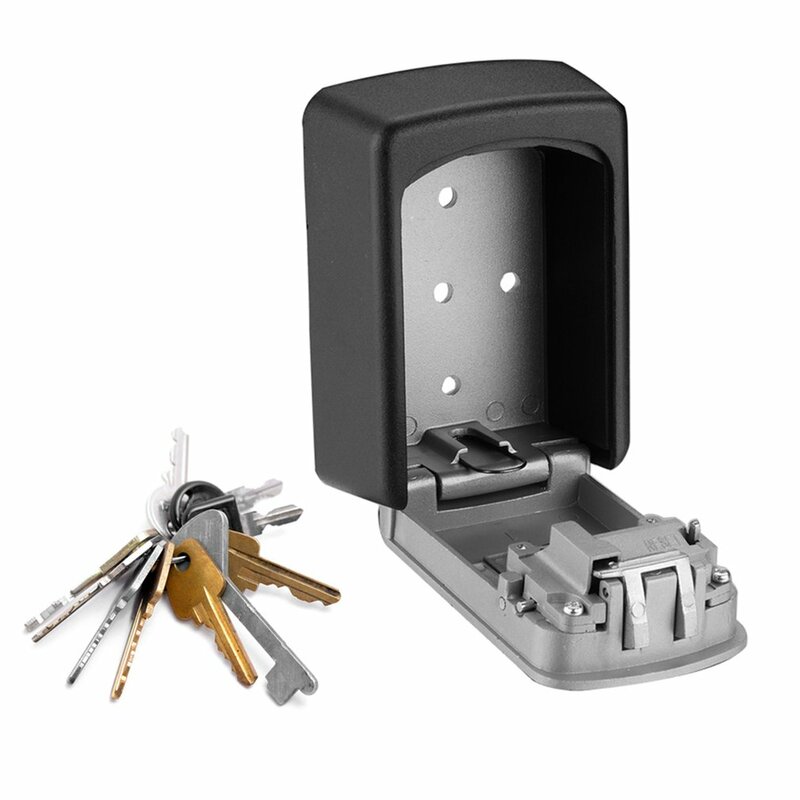 Wall Mount Key Storage Secret Box 4 Digit Combination Password Security Code Lock No Key Home Key Safe Box Decoration Storage