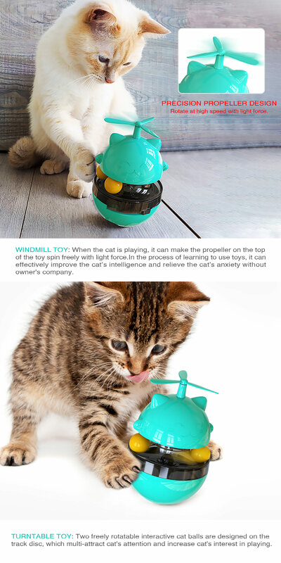 القط لعبة التفاعلية حركة الغذاء موزع تتبع الدوار دوامة طاحونة القط لعبة التفاعلية الكرة القط لوازم