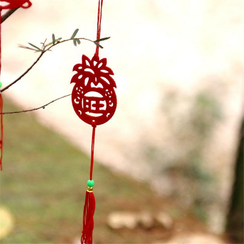 6 قطعة/الحزمة السنة الصينية الجديدة فانوس قلادة السنة الصينية الجديدة الديكور الربيع مهرجان غرفة معلقة الديكور هدية