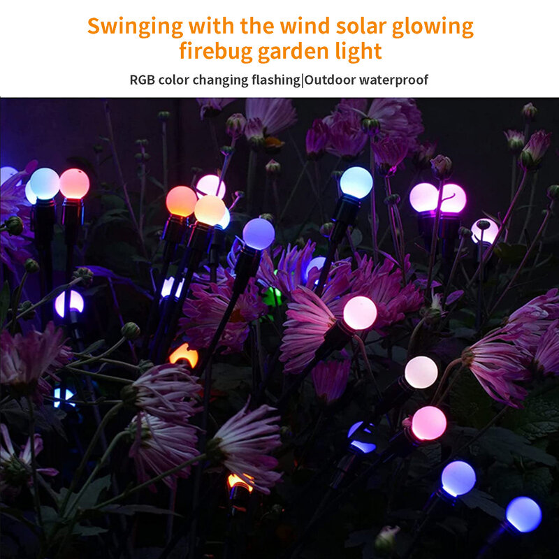 حديقة الطاقة الشمسية اليراع مسار أضواء الشمسية حصة أضواء في الهواء الطلق ديكور مقاوم للماء حديقة الفن الجنية الإضاءة للحديقة
