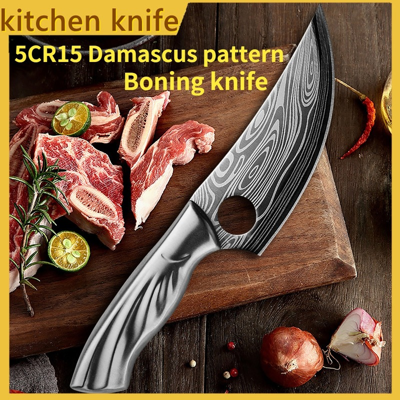 5.5 بوصة دمشق نمط سكين المطبخ 5CR1 5 سكين صيد الفولاذ المقاوم للصدأ اليابانية فائدة السكاكين سكين الجزار سكين نزع العظم