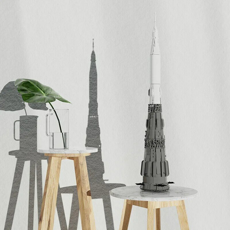 1:110 مقياس السوفياتي N1 القمر صاروخ إطلاق مركبة بنة مجموعة الفضاء الخارجي استكشاف صاروخ الطوب نموذج العلوم لعبة أطفال هدية #6