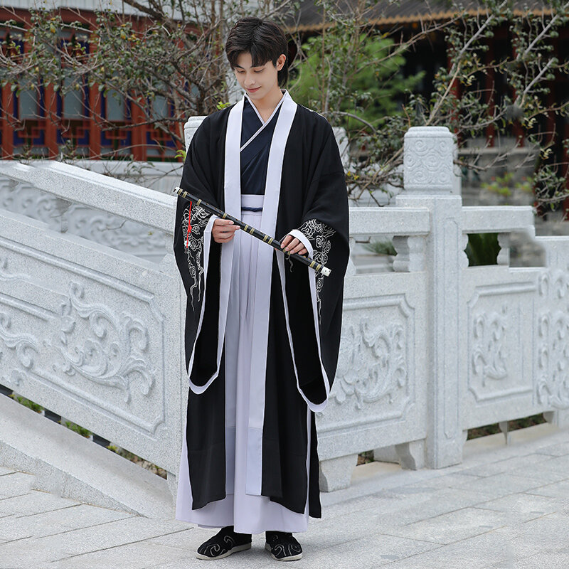 كيمونو فستان الرجال النساء Hanfu الصينية التقليدية تانغ البدلة القمم تنورة اليابانية الساموراي تأثيري حلي يوكاتا رداء ثوب #2