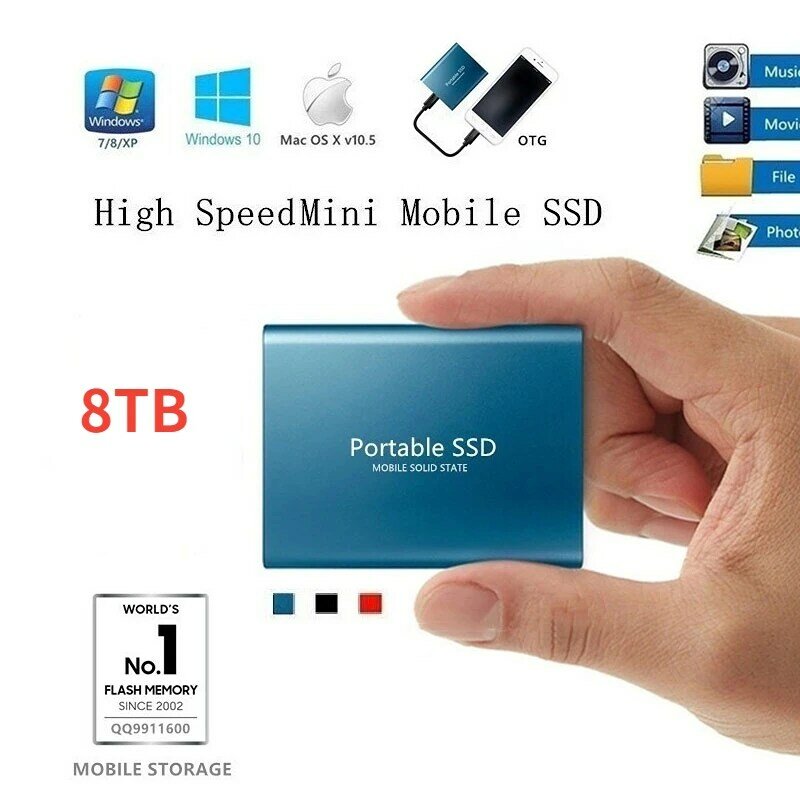 16 تيرا بايت SSD M.2 لأجهزة الكمبيوتر المحمول سطح المكتب Type-C USB 3.1 2 تيرا بايت SSD المحمولة 500 جيجابايت 4 تيرا بايت SSD خارجي جديد وسيط تخزين ذو حالة ثاب...