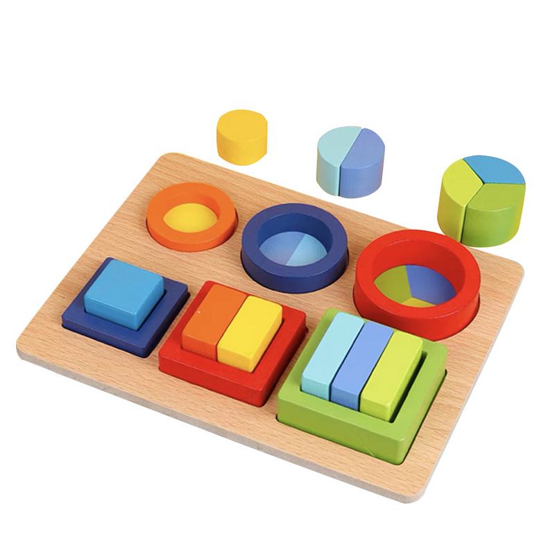 1 مجموعة شكل مطابقة لغز خشبية تانجرام الاطفال التعليمية اللعب