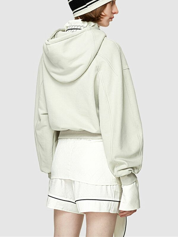 Female Drawstring Hooded Sweatshirt Tops Women Simple Versatile Fashion Hoodies  2022 Autumn and Winter