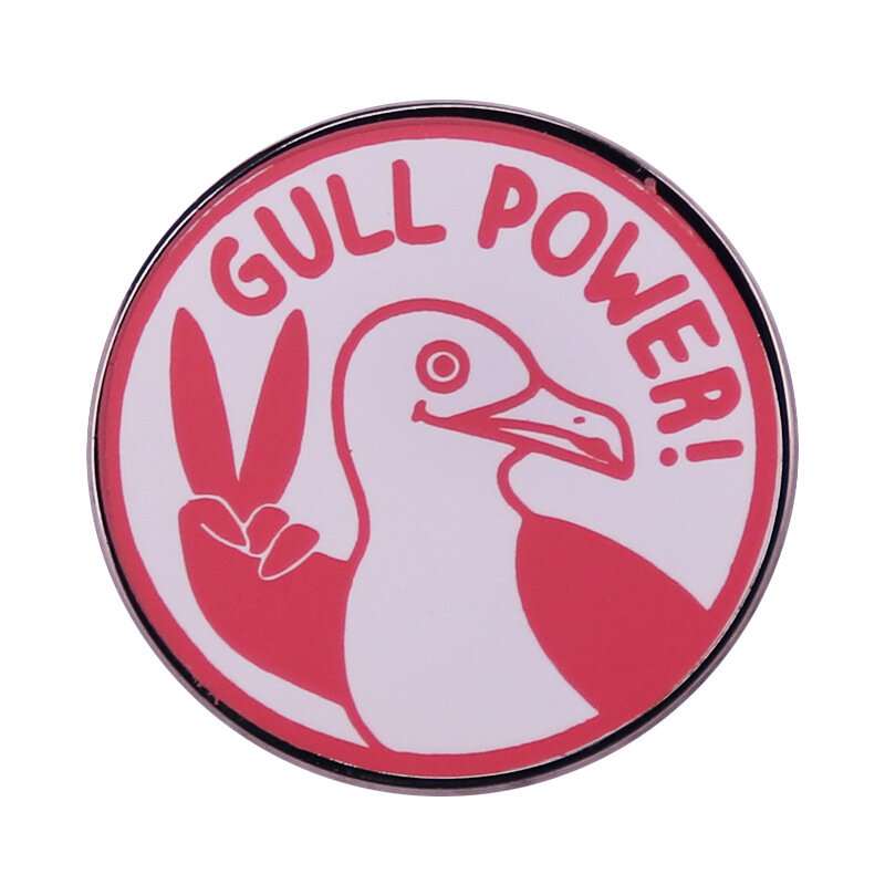 A0854 Gull power Enamel Pin Anime Lapel Pins for Backpacks Brooches Manga Badges on Backpack Brooch for Clothes Jewelry