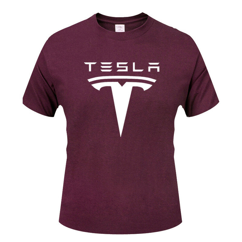 الأكثر مبيعاً تيسلا بلون واحد 3dt قميص رجالي طباعة رقمية برقبة دائرية للرجال والنساء تي شيرت كبير الحجم