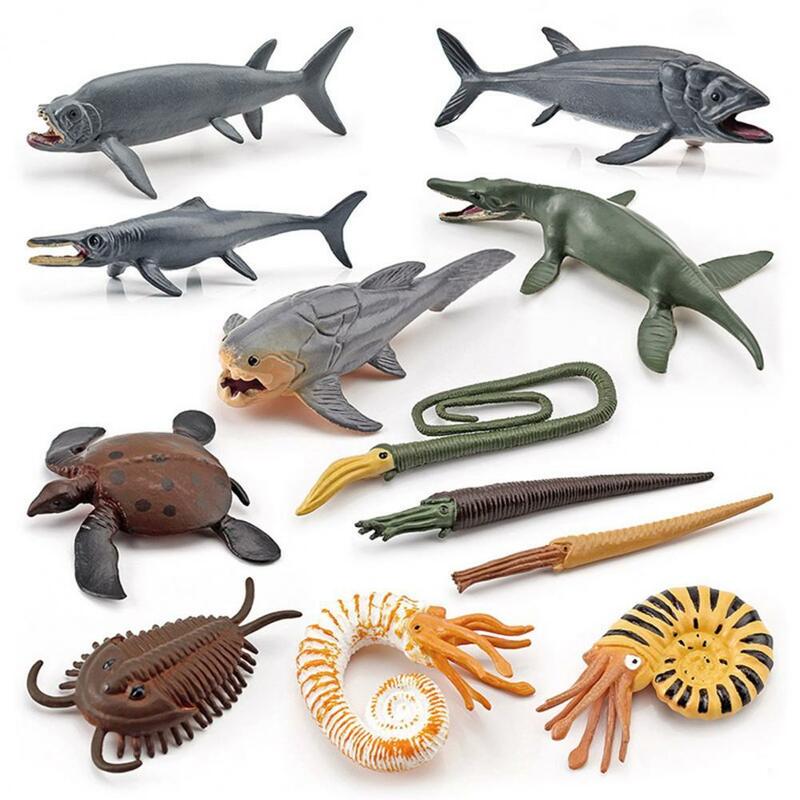 6 قطعة/المجموعة البحرية نماذج للحيوانات متعة الإبداعية قضيب العموني نماذج للحيوانات زخرفة التماثيل الألعاب التعليمية للأطفال هدية