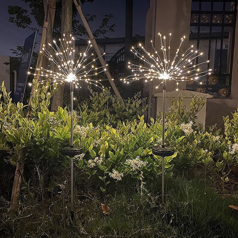 LED في الهواء الطلق الديكور أضواء الشمسية مهرجان النجوم مصباح شجرة عيد الميلاد عطلة سلسلة خفيفة