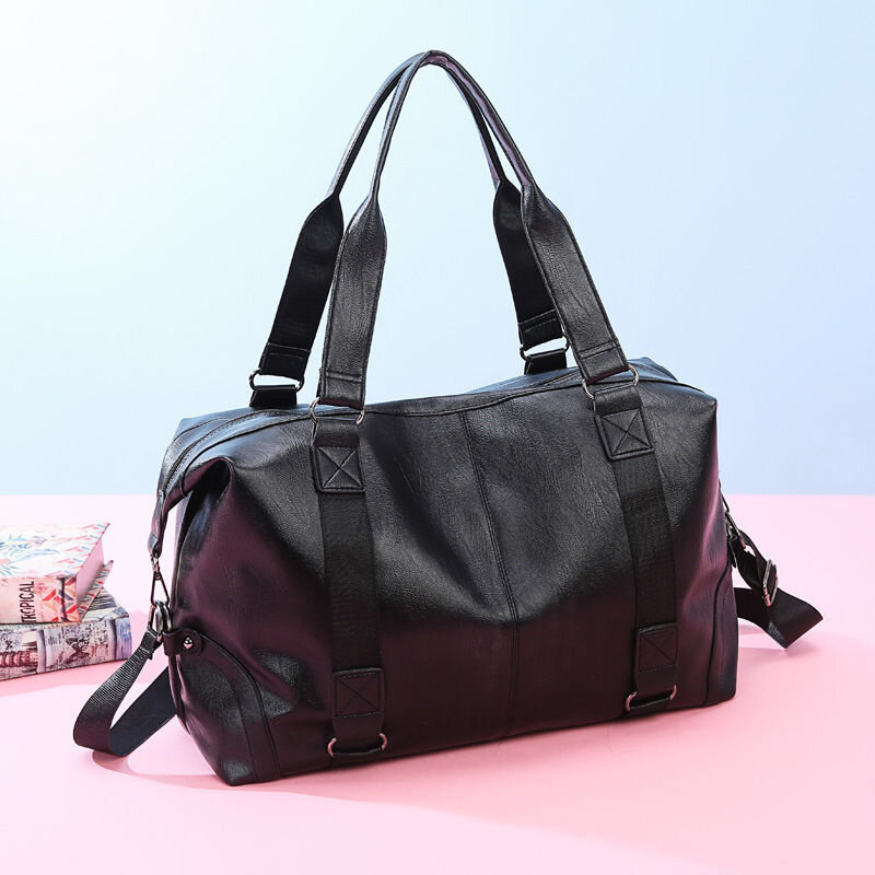 Fashion male travel bag luggage bag large capacity portable leather business bag crossbody casual shoulder bag #2