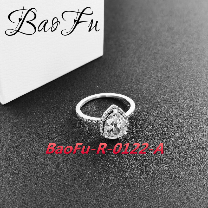 BaoFu 925 فضة خاتم لامعة ريشة القوس قفل الحب لانهائي متشابكة ديزي مناسبة ل الأصلي الإناث مجوهرات الحفلات #4