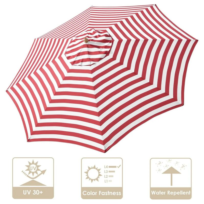 13 Ft Durable Polyester Fabric Universal Replacement Outdoor Umbrella Canopy