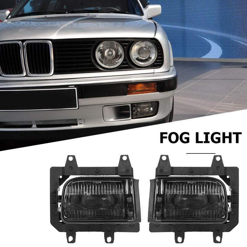 1 زوج سيارة إكسسوارات مضيئة الجبهة الوفير مصبغة الضباب أضواء مصابيح ضباب مع المصابيح لسيارات BMW E30 318i 1985-1993 التصميم