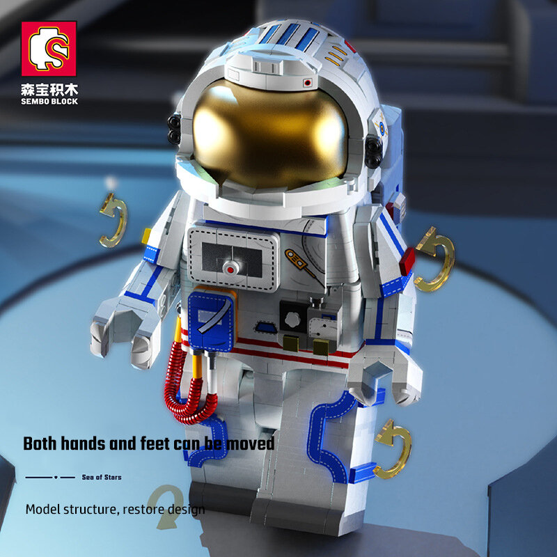 سيمبو الفضاء سلسلة الإبداعية رائد الفضاء نموذج اللبنات MOC الفضاء أرقام ديكور الجمعية الطوب لعب للأطفال هدايا #3