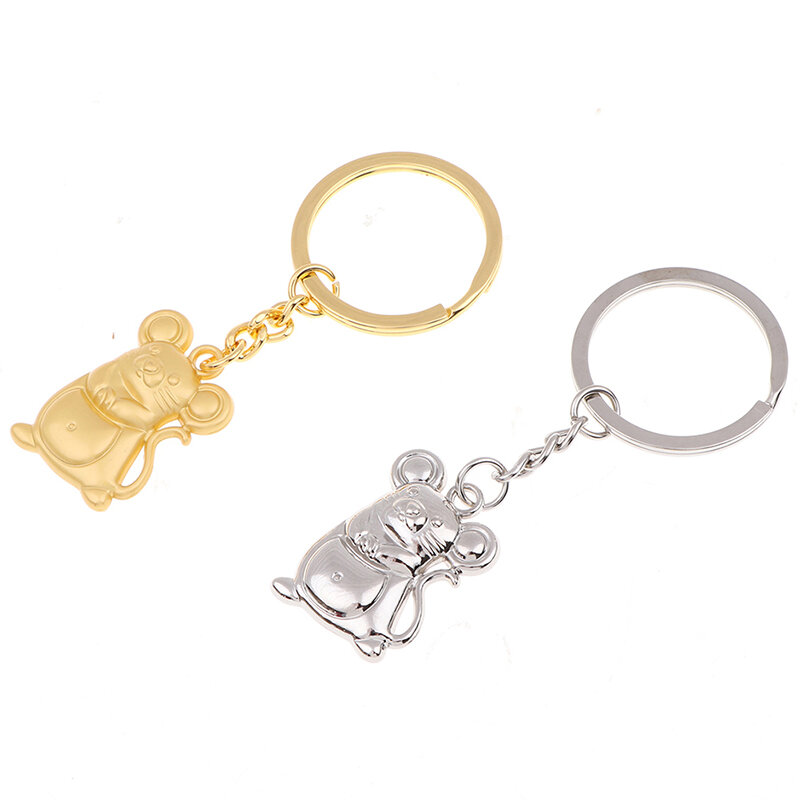 الجرذ مكتنزة المفاتيح موضة حلية الحيوان سيارة Keyfob حقيبة قلادة مفتاح سلسلة شخصية كيرينغ للنساء هدية