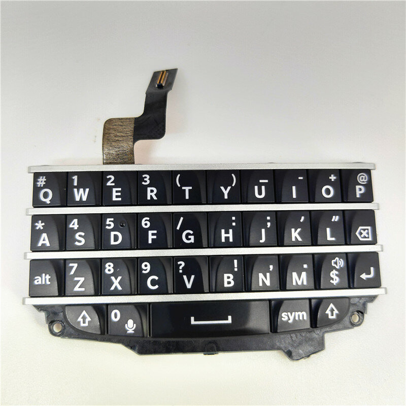 لبلاك بيري Q10 الهاتف المحمول الأصلي زر لوحة المفاتيح الإنجليزية مع قطع غيار الكابل المرن #1