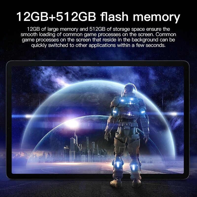العلامة التجارية الجديدة الأصلي Tab 10 اللوحي أندرويد 5G عشرة النواة 12GB 512GB ROM 1600*2560 لتحديد المواقع واي فاي مكبرات الصوت المزدوجة 10 بوصة HD كمبيوتر...