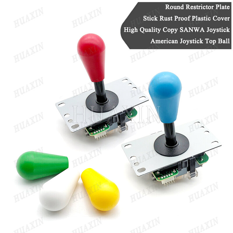 Arcade Qualty Sanwa Joystick Zero Delay DIY Kit USB Encoder LED Chrome Push button Switch to PC Windows Rasberry Gamepad console