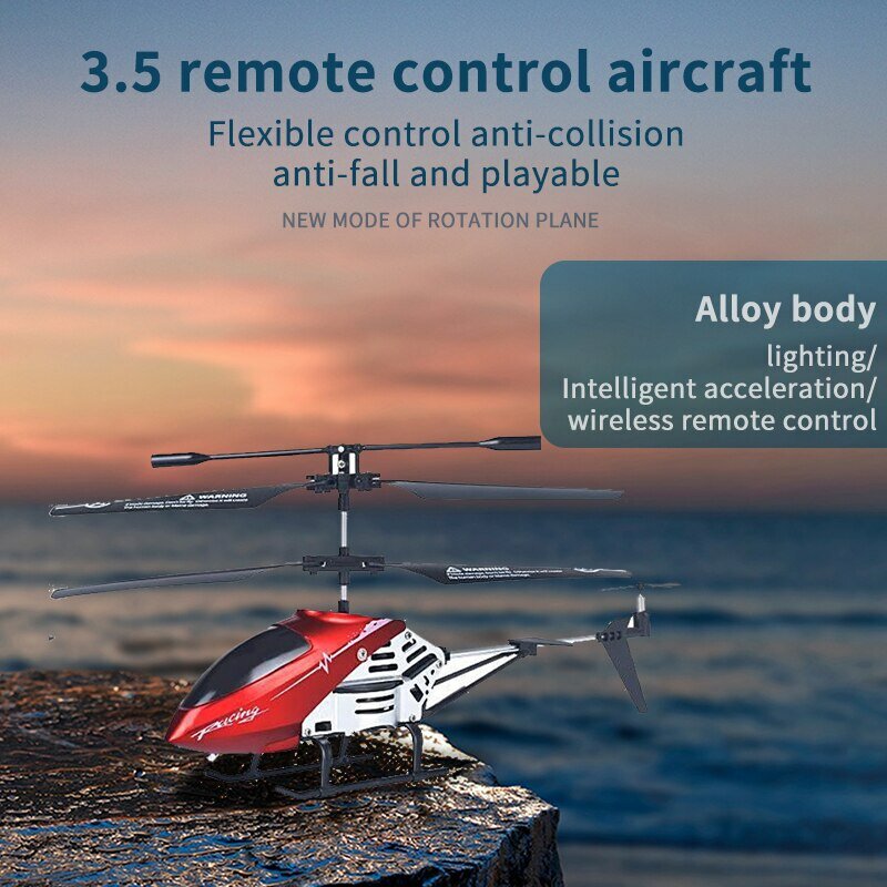 طائرة هليكوبتر شحن USB عن بعد من سبيكة Pass مع طائرة تحكم لاسلكي RC لعبة أطفال