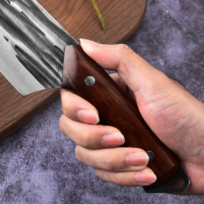 مزورة سكين نزع العظم مجموعة اليدوية سكين الطاهي سكين المطبخ المهنية ذبح سكين مقبض خشبي سكين أدوات الطبخ