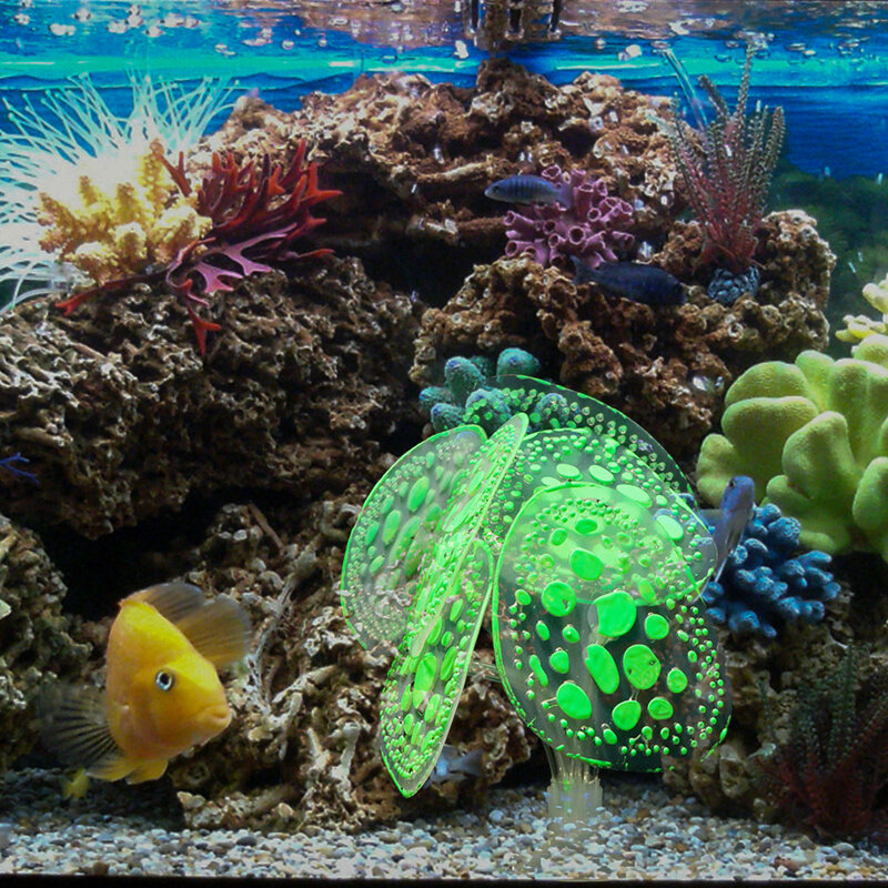 Silicone Glowing Artificial Coral Plants For Fish Tank Aquarium Underwater Ornament Decor Aquatic Pet Supplies