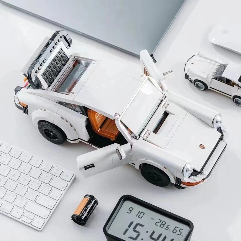 جديد الأبيض Hypercar سوبر سباق السيارات صالح 1458 قطعة بورش 911 تكنيك نموذج اللبنات ألعاب أطفال هدايا عيد 10295