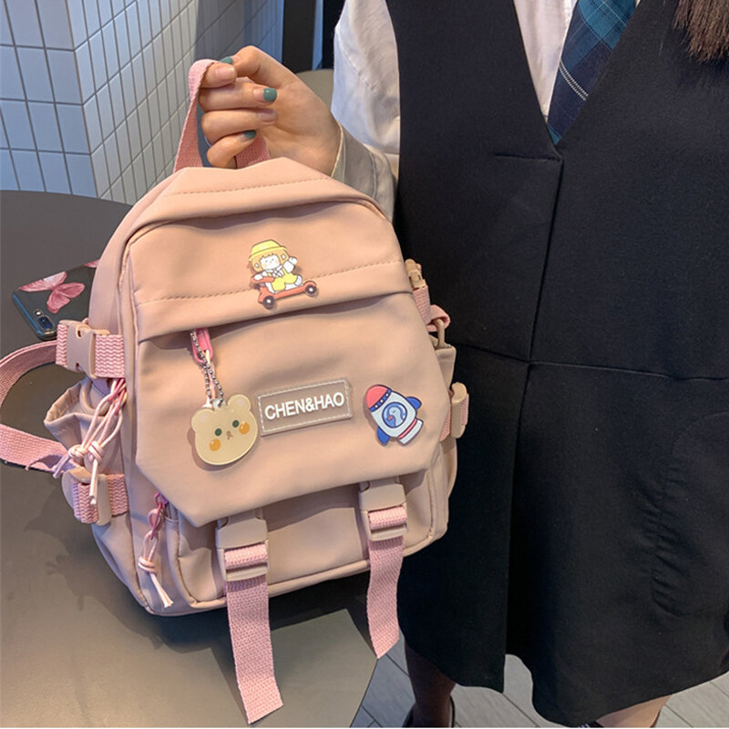 حقيبة ظهر للفتيات الصغيرة Kawaii الحقائب المدرسية ذات الاستخدام المزدوج متعددة الوظائف حقيبة صغيرة على ظهره حقيبة ظهر للفتيات الصغيرات