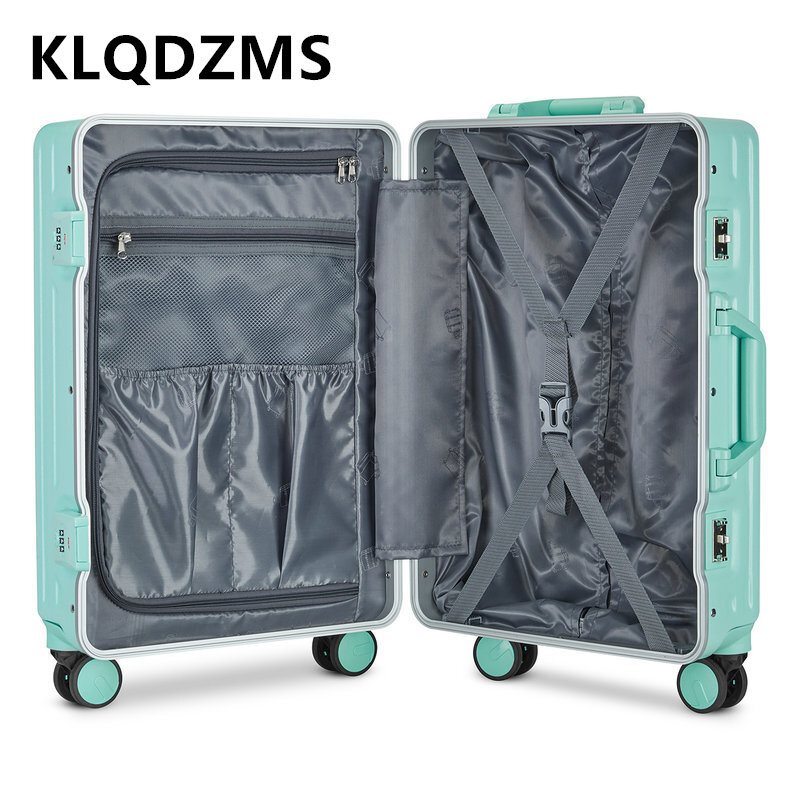 KLQDZMS حقيبة رجال الأعمال كلية رجال 20 "22" 24 "26" 28 بوصة تحمل على عجلة عالمية الأمتعة TSA قفل الصعود