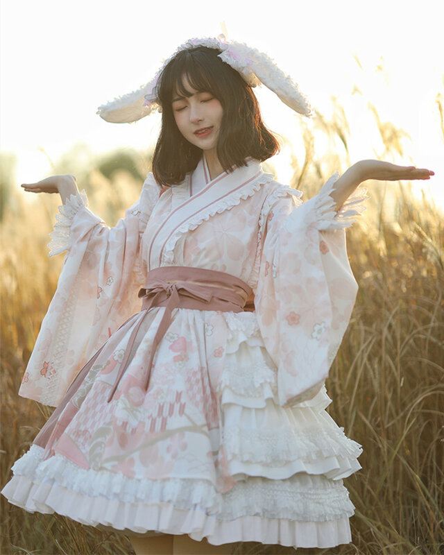 HAYA اليابانية تأثيري أليس الصغيرة الربيع المرأة لوليتا فستان جديد الحلو فضفاض الربيع و الصيف لوليتا فستان الملابس الأوروبية