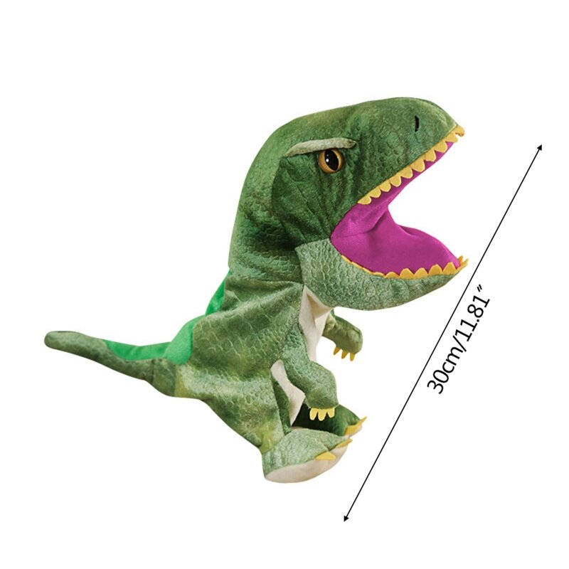 محاكاة الكرتون الحيوان ديناصور اليد لدمية دمية قفاز لينة محشوة أفخم