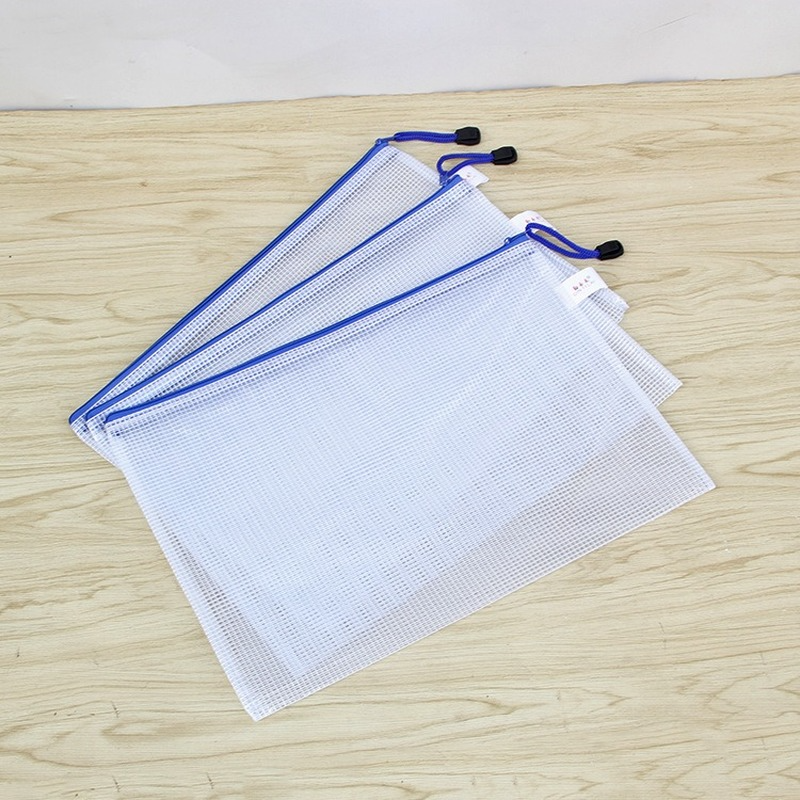 5Pcs/Lot Zipper Pouch Document Bag File Folder School Office Supplies Pencil Case Storage Bag
