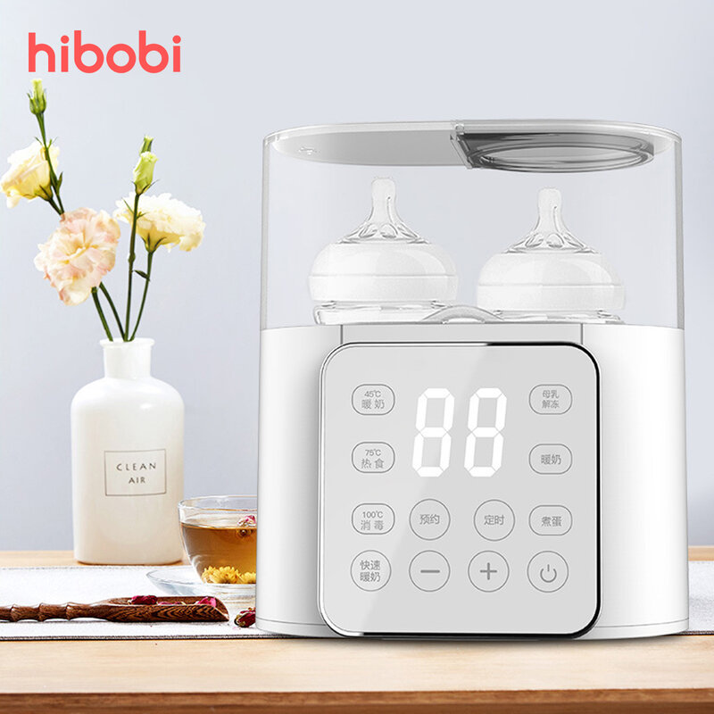 Hibobi مدفأة زجاجة الطفل 9 في 1 سريع الطفل الغذاء سخان BPA الحرة دفئا مع التحكم في درجة الحرارة دقيقة breatلبن