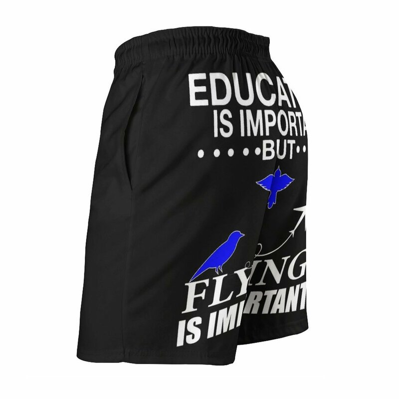 Gift Flying-Education Is Important But Flying Is Important Men'S Beach Shorts Board Shorts Bermuda Surfing Swim Shorts Air #2