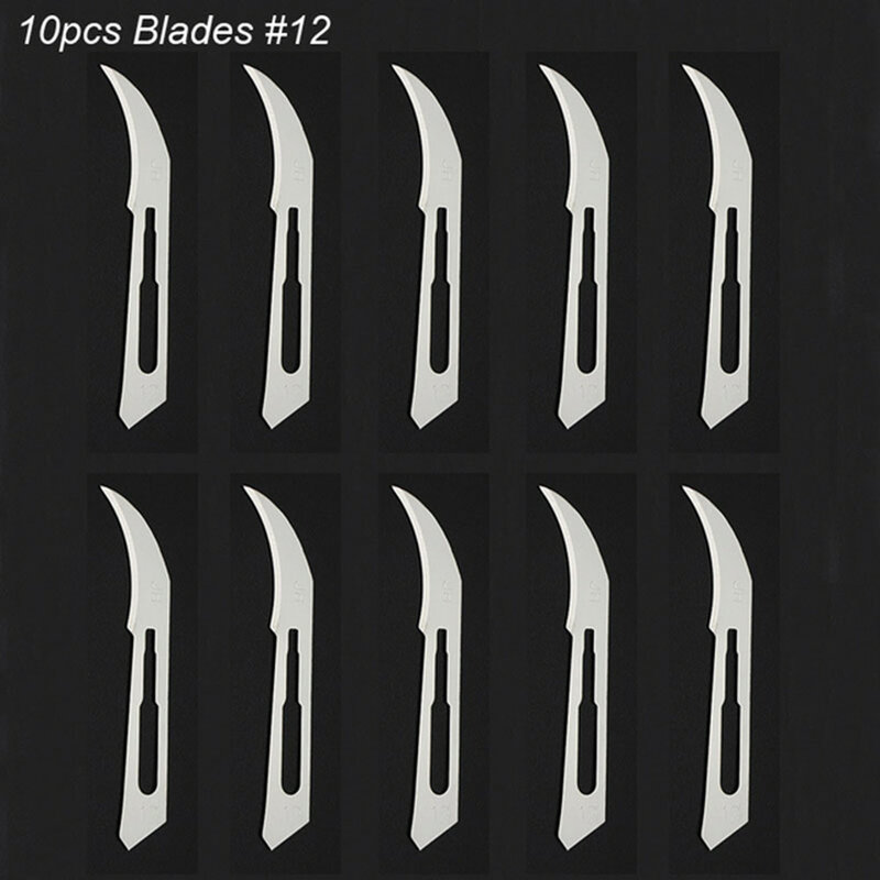 20 قطعة الفولاذ المقاوم للصدأ النقش والخشب نحت أداة شفرات SK-5 الحدة المعادن سكين شفرة استبدال أدوات الحرفية