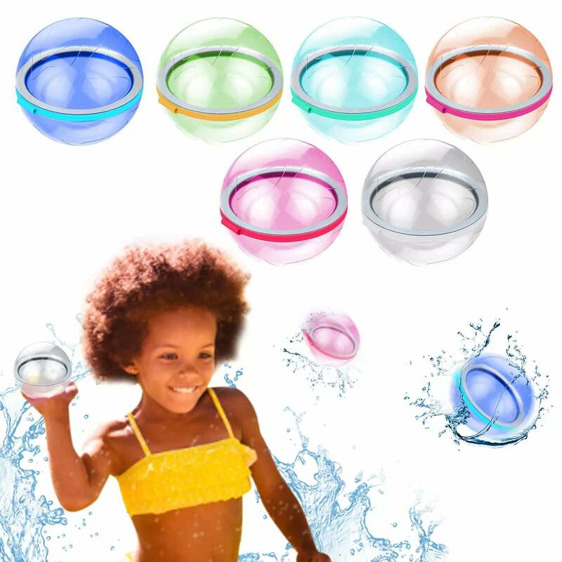 6 قطعة قابلة لإعادة الاستخدام بالونات المياه قنبلة سريعة ملء الذاتي ختم شلال الكرة الصيف في الهواء الطلق لعبة لحمام السباحة للأطفال والكبار ألعاب بالماء